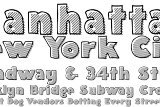 Deco Hatched Font for Editorial Design