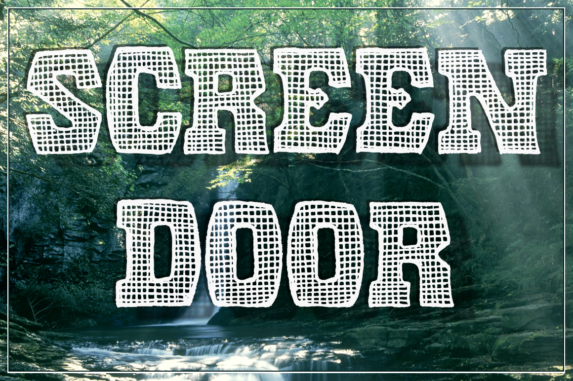 Screen Door Font for Web Design