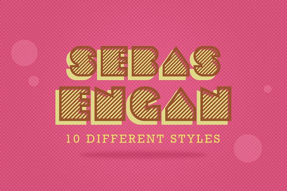 Sebasengan: A Stylish Display Font for Crafters